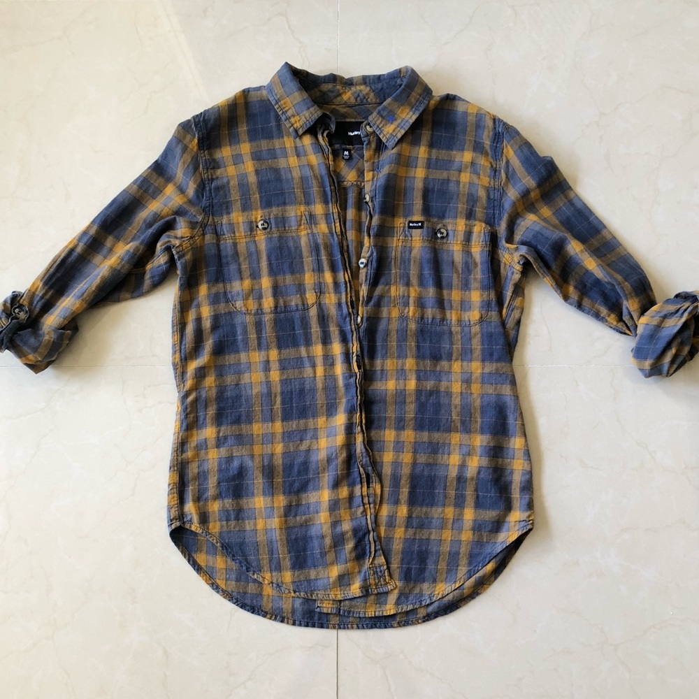 Hurley button shirt Medium